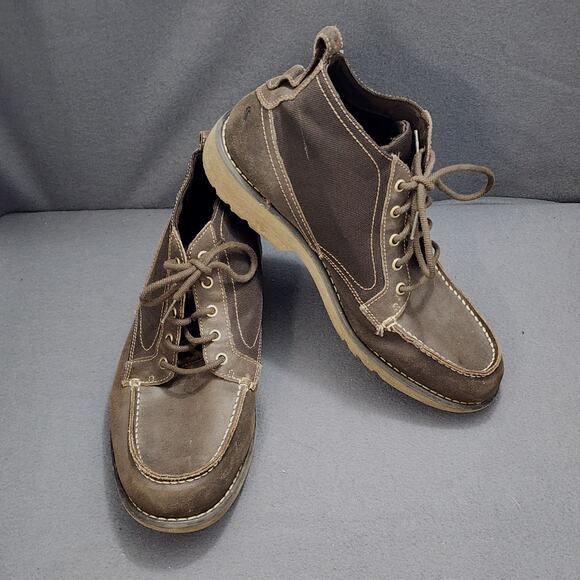 Timberland Boots Men 11 Brown Leather Earthkeepers Ortholite Lace Up Chukka